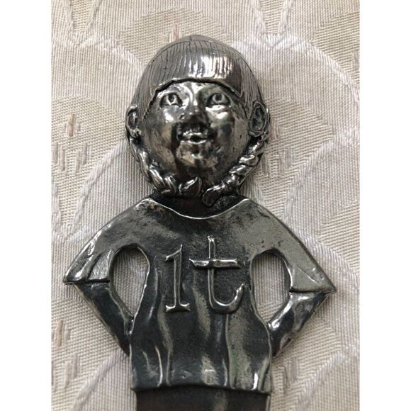 Vintage Metal Decorative Family Handles Measuring Spoons 1/4 1/2 1 tsp & 1 T - Picture 3 of 7